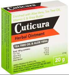 Cuticura - Herbal Ointment - Tea Tree Oil & Aloe Vera - 20g units