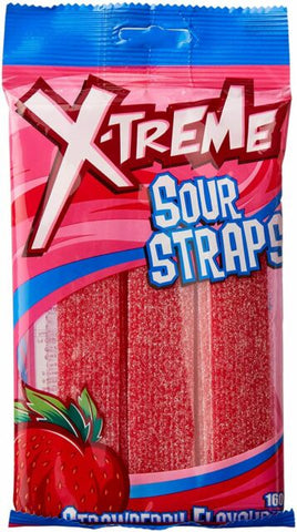 X-treme - Sour Straps - Strawberry Flavour - 160g