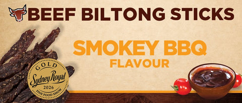 Biltong Snapsticks ("Stokkies") - Smokey BBQ Flavour