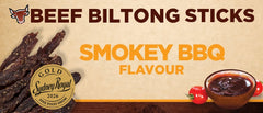 Biltong Snapsticks ("Stokkies") - Smokey BBQ Flavour