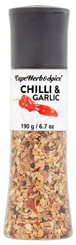 Cape Herb & Spice - Grinder - Chilli & Garlic - 190g bottles