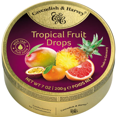 Cavendish & Harvey - Tropical Fruit Drops - 200g tin