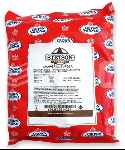 Crown National - Stetson Chargrill Burger - 1kg Bag