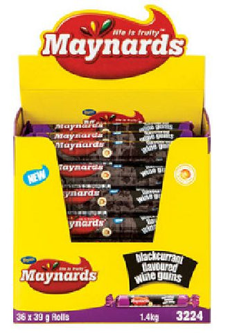 Maynards - Wine Gums - Rolls - Blackcurrant - 36 Rolls