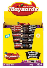 Maynards - Wine Gums - Rolls - Blackcurrant - 36 Rolls