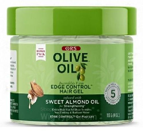 Ors - Hair Gel - Edge Control - Olive Oil and Almond Oil - 113g Jar