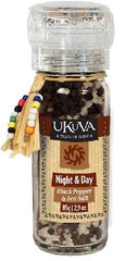 Ukova - Grinder - Night & Day - Black Pepper & Sea Salt - 85g Bottle