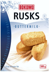 Bokomo - Rusks - Buttermilk Flavour - 500g Boxes