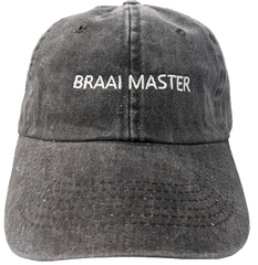 Cap - Stone Wash Cotton - Black - Braai Master