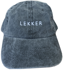 Cap - Stone Wash Cotton - Black - Lekker