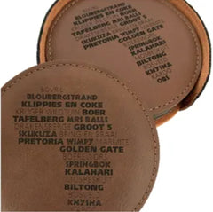 Coasters - African Themed Brown Leather Coasters