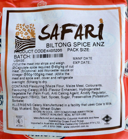 Crown National - Spice Mix - Safari Biltong - Large - 25kg