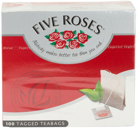 Five Roses - Tea - Tagged Teabags - 100s Packs