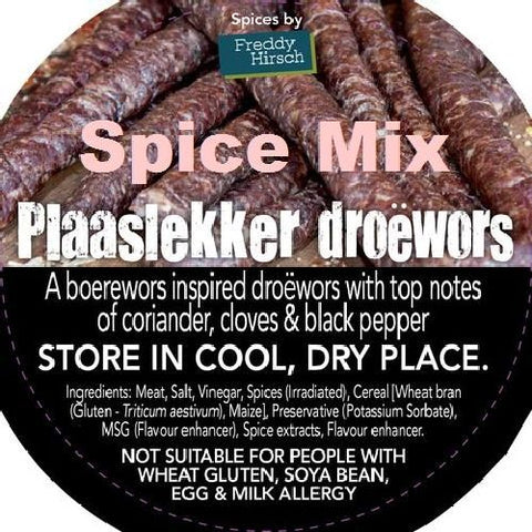 Freddy Hirsch - Spice Mix - Plaaslekker Droewors - 1.1kg Bag