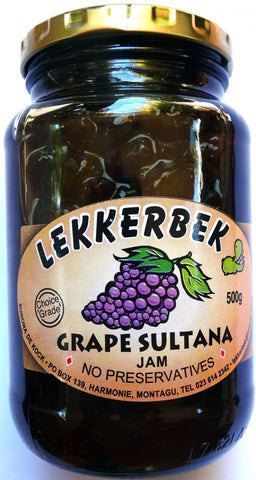 Lekkerbek (Soet Tand) - Jam - Grape Sultana - 500g Jars