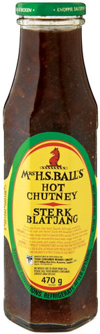 Mrs H.S. Ball's - Chutney - Hot - 470g Bottles