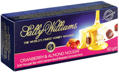 Sally Williams - Nougat Crandberry&Almond - 50g Bar