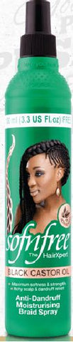 Sofn'Free - Anti-Dandruff Moisturing Braid Spray - Black Castor Oil - 350ml