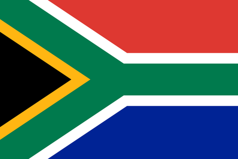 South African Flag - Stickers - 10 x 5cm x 3cm