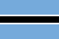 Stickers - Botswana Flag - 10 x 12cm x 9cm