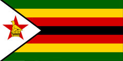 Stickers - Zimbabwean Flag - 12cm x 9cm stickers