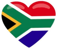 Thinkin' Skin - Temporary Tattoo - South African Flag Heart (Celophane) - 3.8 x 2.8cm