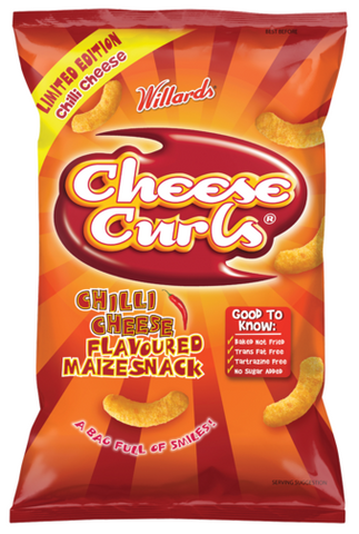 Willards - Cheese Curls - Chilli Cheese - 150g