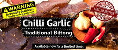 Delicious Chilli Garlic Traditional Biltong - available for a limited time